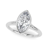 Marquise Solitaire Bezel Set Engagement Ring (85416)