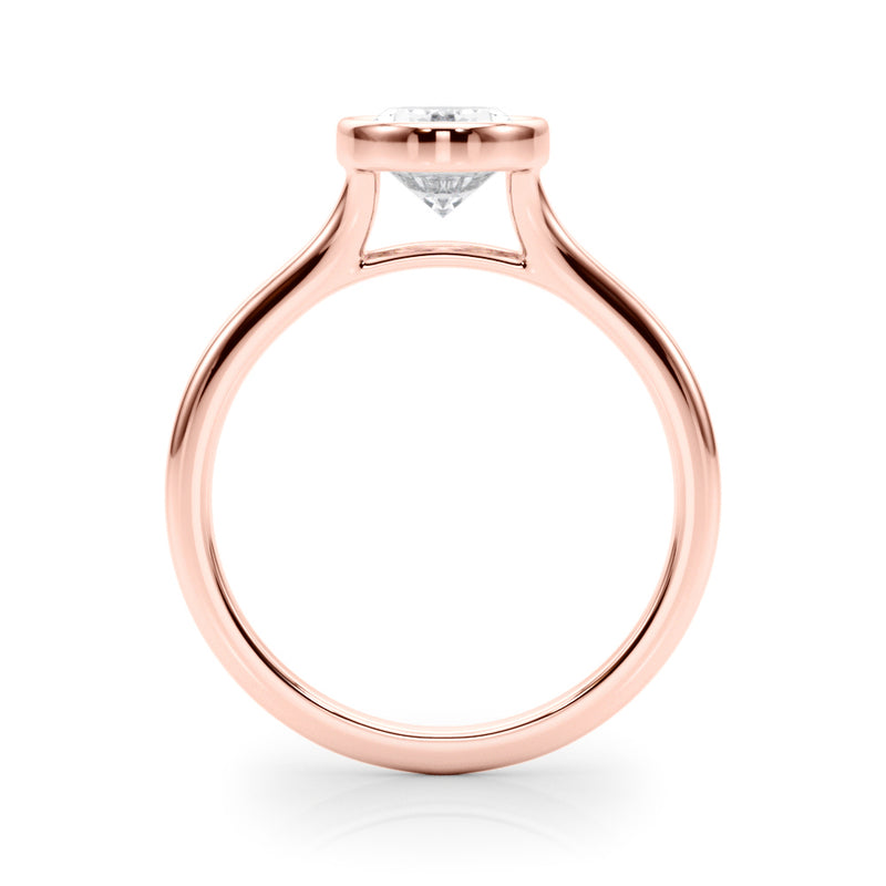 Solitaire Ov Bezel Set Engagement Ring (85417)