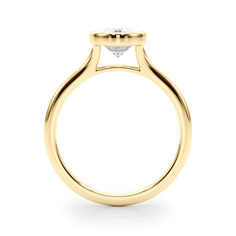 Solitaire Ov Bezel Set Engagement Ring (85417)