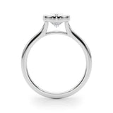 Solitaire Ov Bezel Set Engagement Ring (85417)