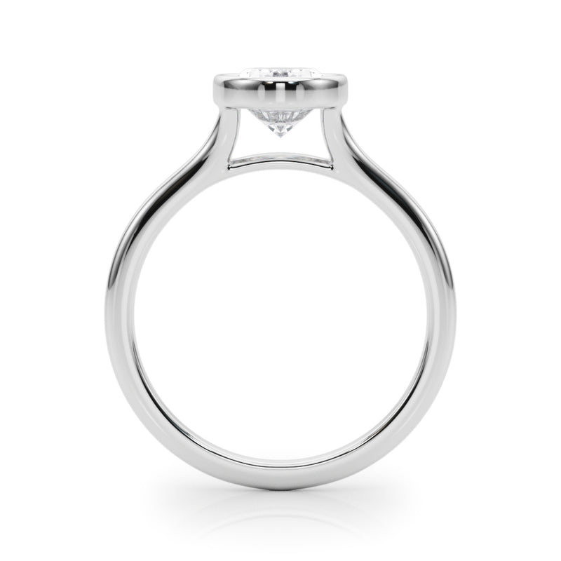 Solitaire Ov Bezel Set Engagement Ring (85417)