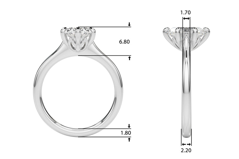 Solitaire Oval Engagement Ring (85427)