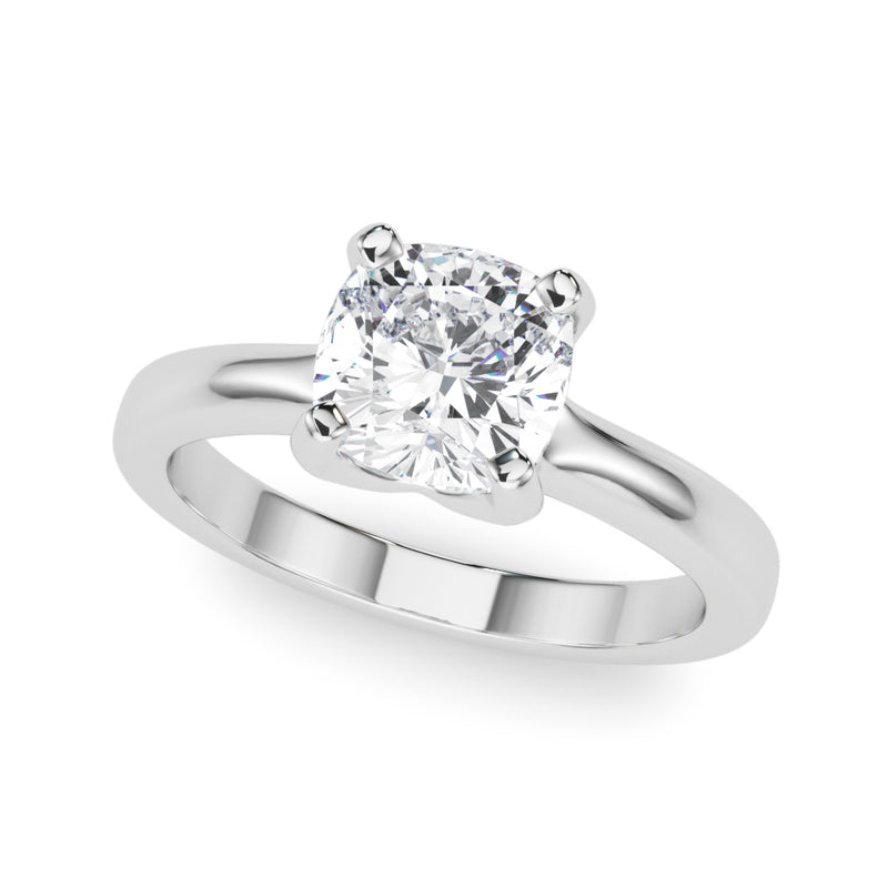 Cushion Double Prong Engagement Ring