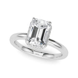 Emerald Cut Halo Engagement Ring