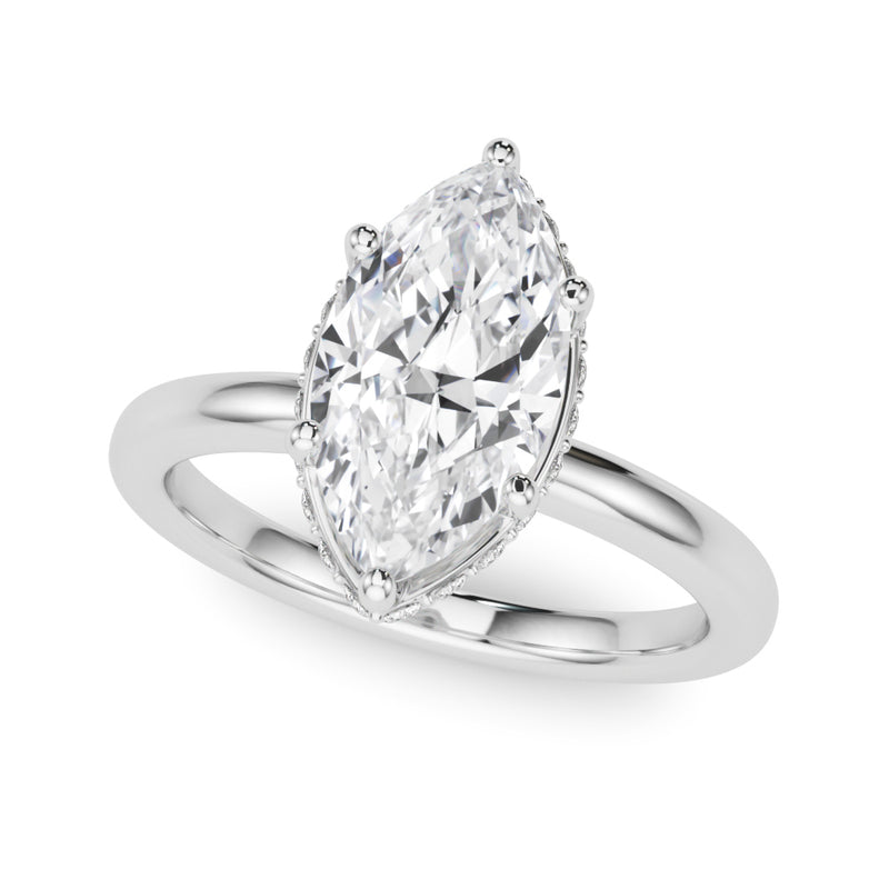 Marquise Halo Engagement Ring (85453)