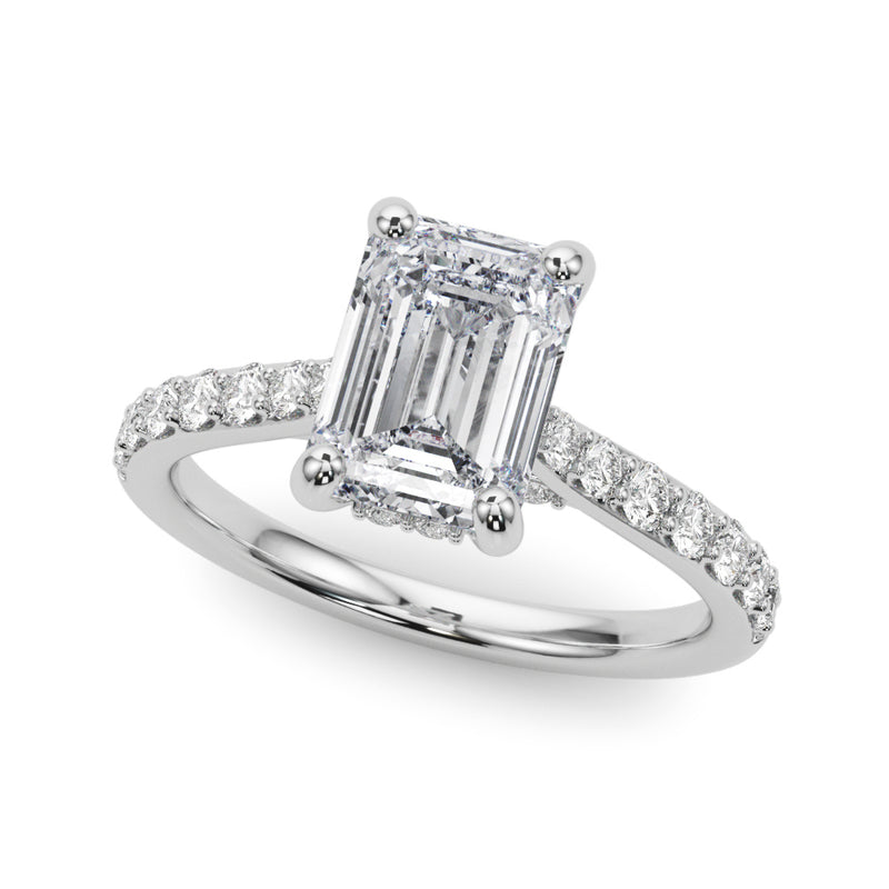 Emerald Halo Round Engagement Ring