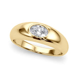 Solitaire Ov Bezel Set Engagement Ring (85480)