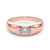 Solitaire Ov Bezel Set Engagement Ring (85480)