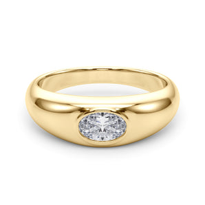 Solitaire Ov Bezel Set Engagement Ring (85480)