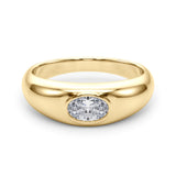 Solitaire Ov Bezel Set Engagement Ring (85480)