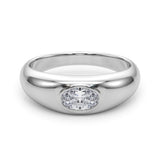 Solitaire Ov Bezel Set Engagement Ring (85480)