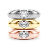 Solitaire Ov Bezel Set Engagement Ring (85480)