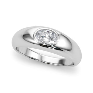 Solitaire Ov Bezel Set Engagement Ring (85480)