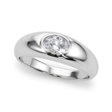 Solitaire Ov Bezel Set Engagement Ring (85480)