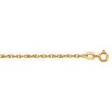 14K Gold 1.1mm Machine Rope Chain (Carded) 