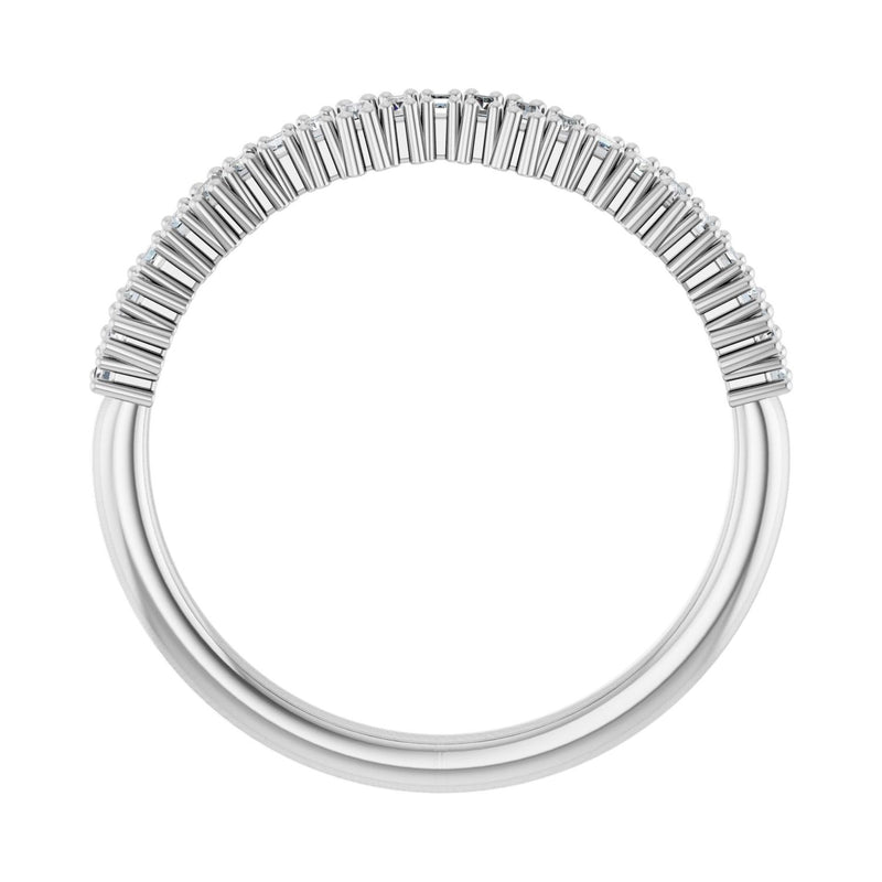 1/4 ct tw Diamond Lab Grown Anniversary Band in 14K White Gold... - view 2