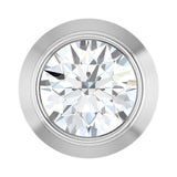 6 ct Round Lab Grown Diamond Bezel Pendant in 14K White Gold...