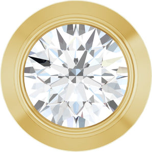 The Elfrida — Round Bezel Pendant - Yellow