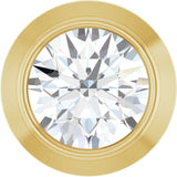 The Elfrida — Round Bezel Pendant - Yellow