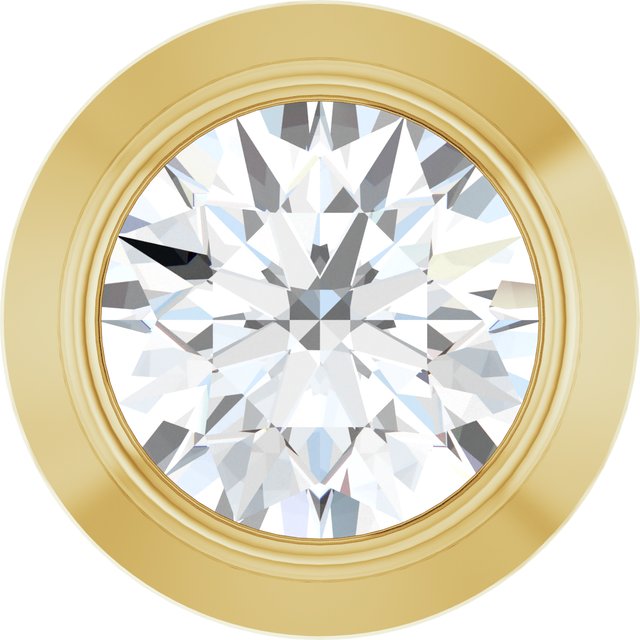 The Elfrida — Round Bezel Pendant - Yellow