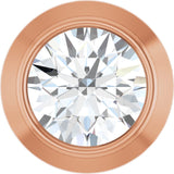 The Elfrida — Round Bezel Pendant - Rose