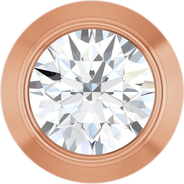 The Elfrida — Round Bezel Pendant - Rose