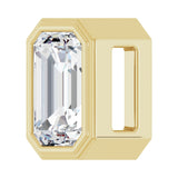 1/4 ct Emerald Lab Grown Diamond Solitaire Pendant in 14K White G... - view 2