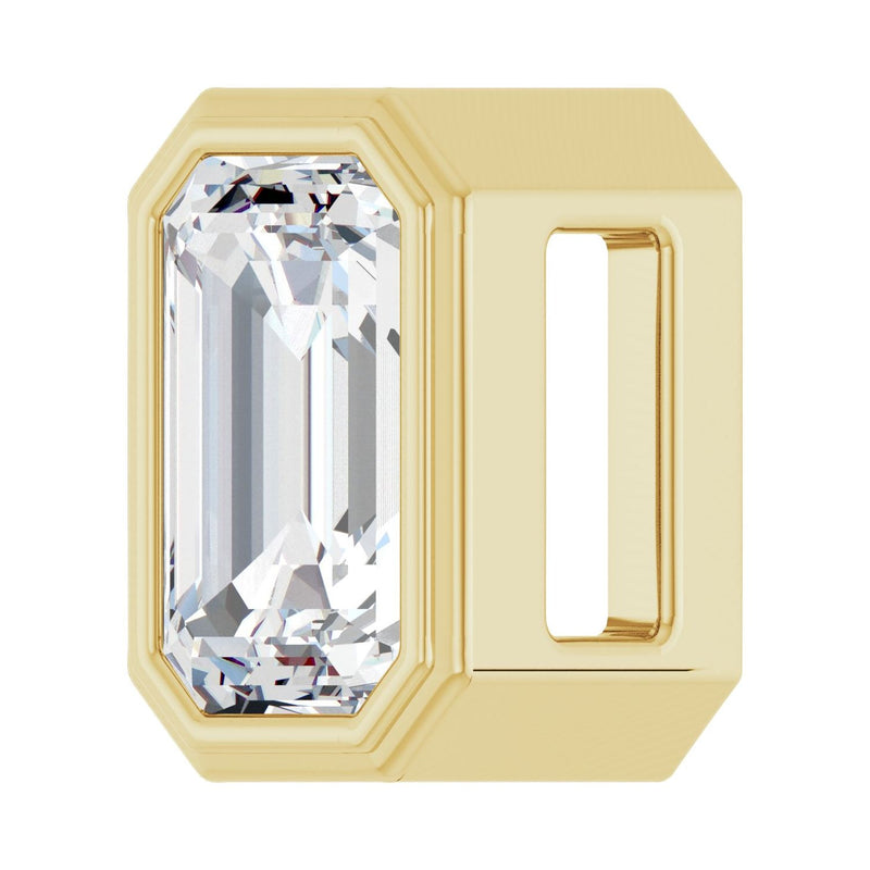 1/4 ct Emerald Lab Grown Diamond Solitaire Pendant in 14K White G... - view 2