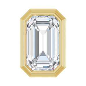 1/4 ct Emerald Lab Grown Diamond Solitaire Pendant in 14K White G...