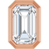The Saira — Emerald Solitaire Pendant - Rose