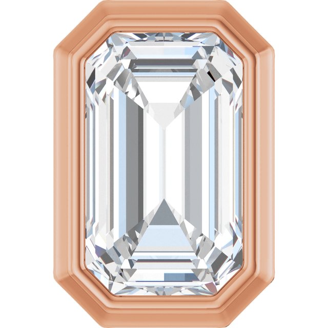 The Saira — Emerald Solitaire Pendant - Rose