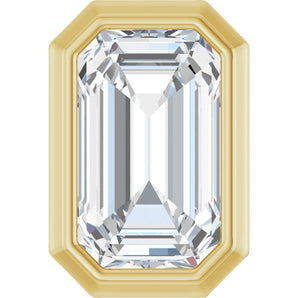 The Saira — Emerald Solitaire Pendant - Yellow