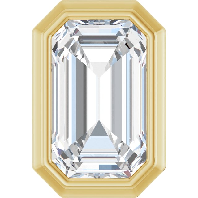 The Saira — Emerald Solitaire Pendant - Yellow