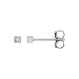 5 ct tw Square Lab Grown Diamond Bezel Stud Earrings in 14K White...