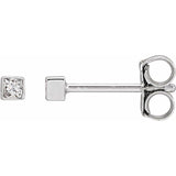 The Vidar — Square Bezel Stud Earrings - Yellow