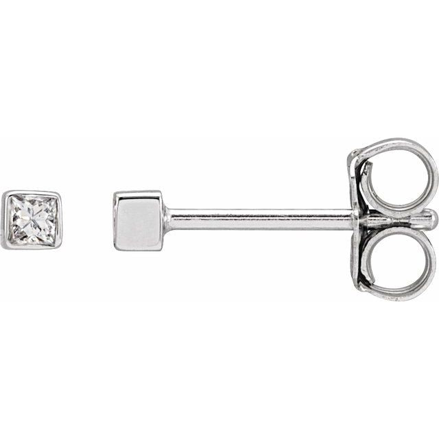 The Vidar — Square Bezel Stud Earrings - Yellow