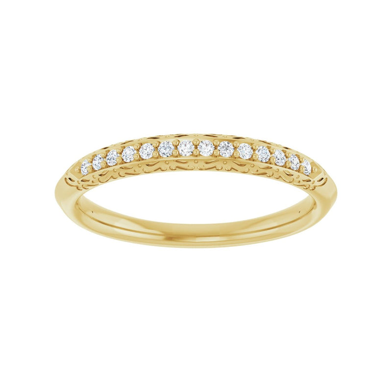 1/10 ct tw Diamond Lab Grown Anniversary Band in 14K White Gold... - view 3