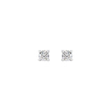 1/2 ct tw Round Lab Grown Diamond Stud Earrings in 14K White Gold... - view 2