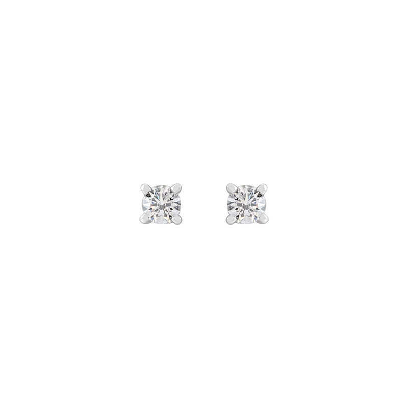 1/2 ct tw Round Lab Grown Diamond Stud Earrings in 14K White Gold... - view 2