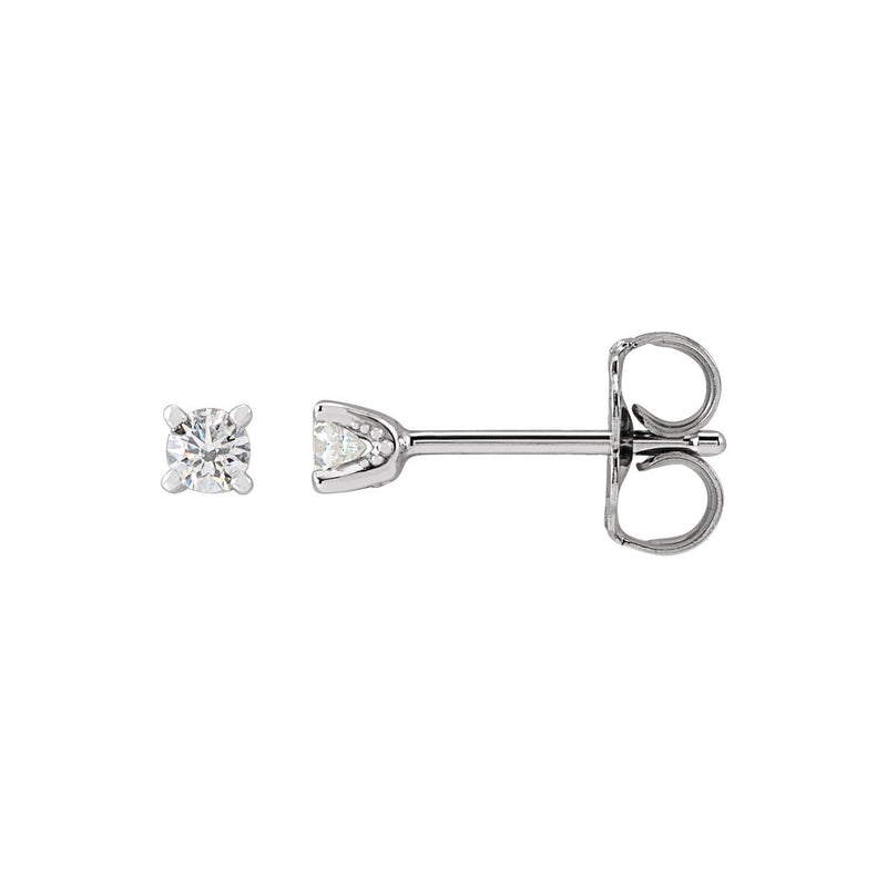 1/2 ct tw Round Lab Grown Diamond Stud Earrings in 14K White Gold...