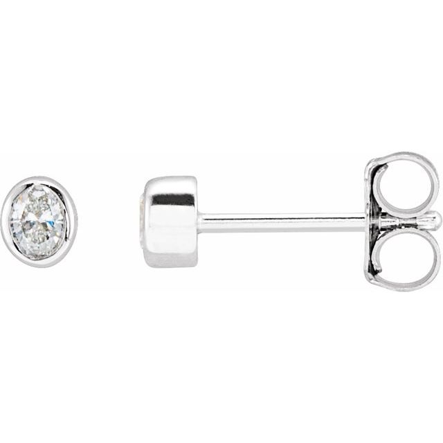 The Pax — Oval Bezel Stud Earrings - Yellow