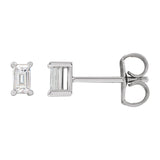 7 ct tw Straight Baguette Lab Grown Diamond Stud Earrings in 14K ...