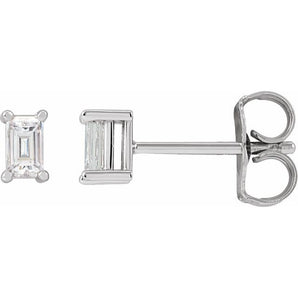 The Kai — Straight Baguette Stud Earrings - Yellow