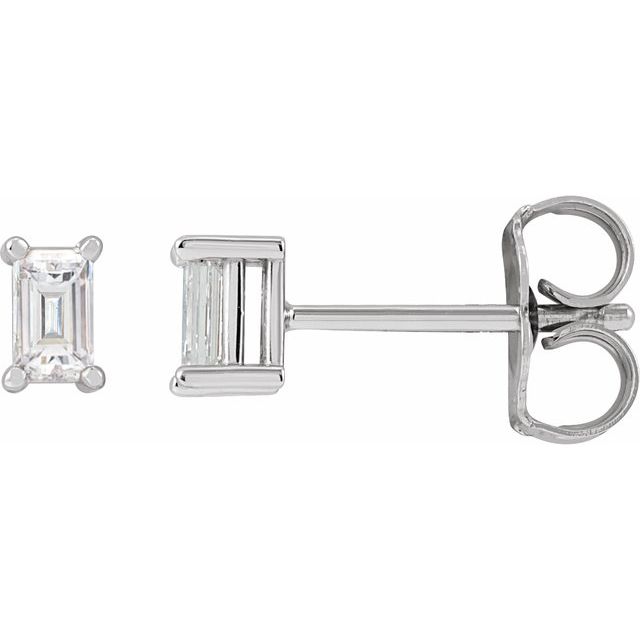 The Kai — Straight Baguette Stud Earrings - Yellow