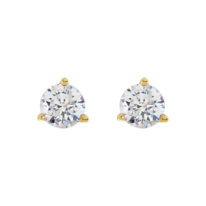 1 ct tw Round Lab Grown Diamond Stud Earrings in 14K White Gold... - view 2
