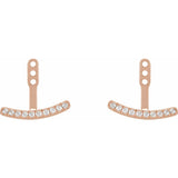 1/5 ct tw Round Lab Grown Diamond Stud Earrings in 14K White Gold... - view 2