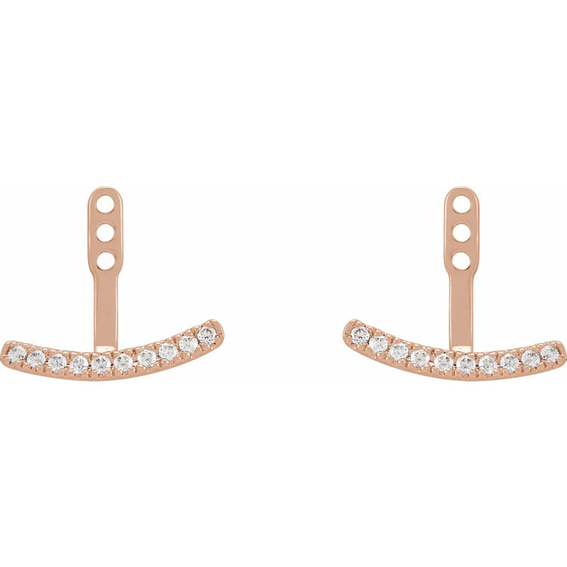 1/5 ct tw Round Lab Grown Diamond Stud Earrings in 14K White Gold... - view 2