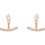 1/5 ct tw Round Lab Grown Diamond Stud Earrings in 14K White Gold... - view 4