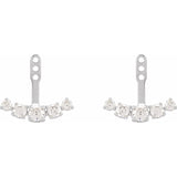 1 ct tw Round Lab Grown Diamond Stud Earrings in 14K White Gold... - view 2