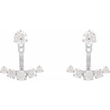 1 ct tw Round Lab Grown Diamond Stud Earrings in 14K White Gold... - view 4